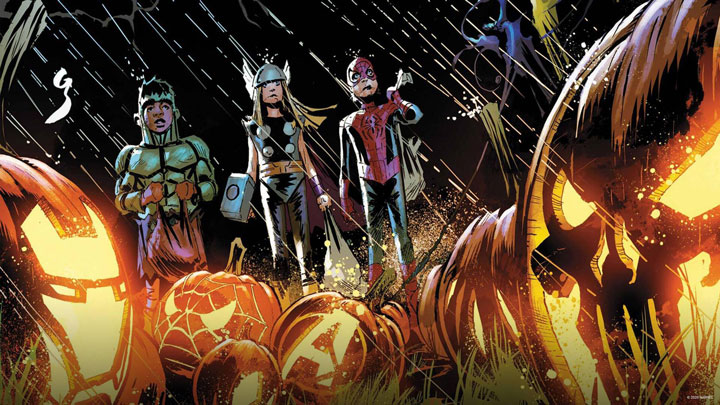 Halloween al estilo Marvel con los fondos virtuales para videollamadas