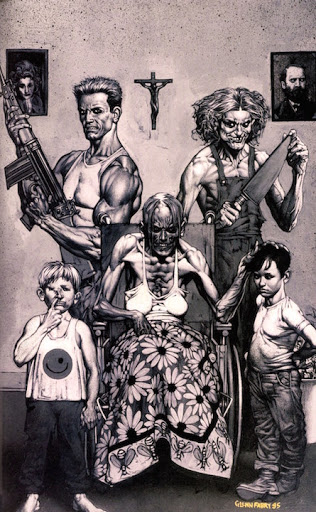 All In The Family”, en Preacher Vol. 1 #8-12 (1995-96), cuentos de terror de Vertigo Comics