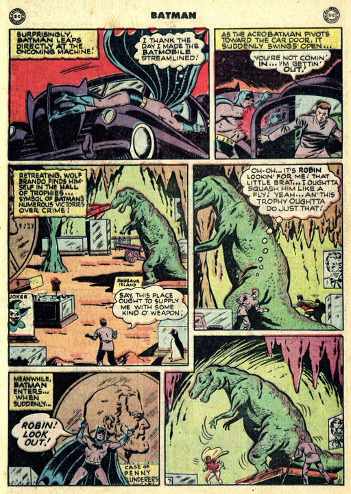 Batman: Dinosaur Island, 75 años del T-Rex gigante de la Baticueva