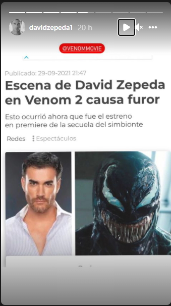 David Zepeda 'se incorpora' a Venom: Carnage Liberado