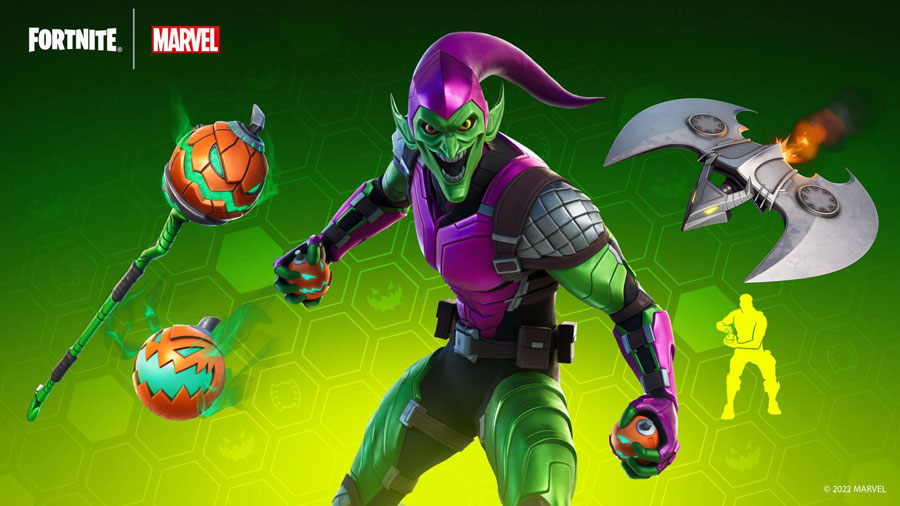 Fortnite lanza oficialmente la skin de Green Goblin y su planeador