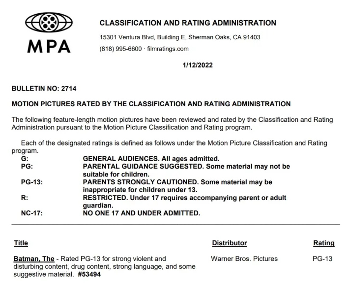 The Batman ya cuenta con clasificación oficial