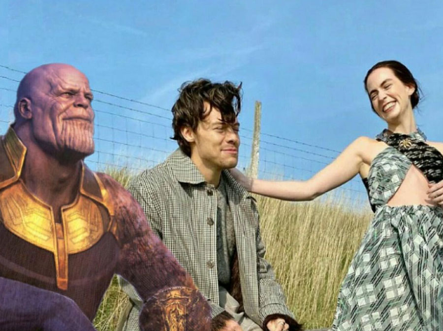 Harry Styles celebró su cumpleaños con su “hermano del MCU” Thanos