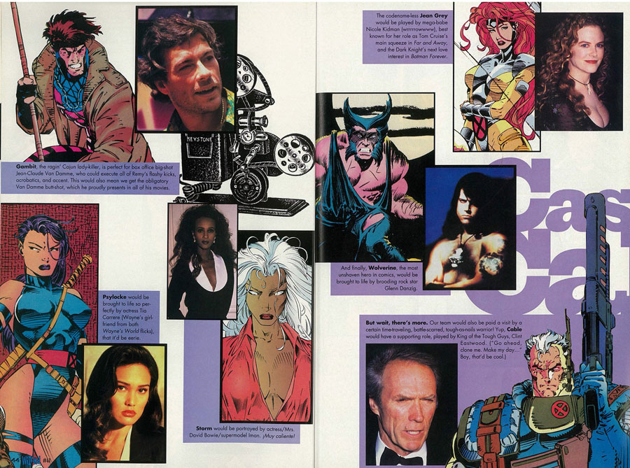 Este era el casting ideal de los X-Men en los 90 según la revista Wizard