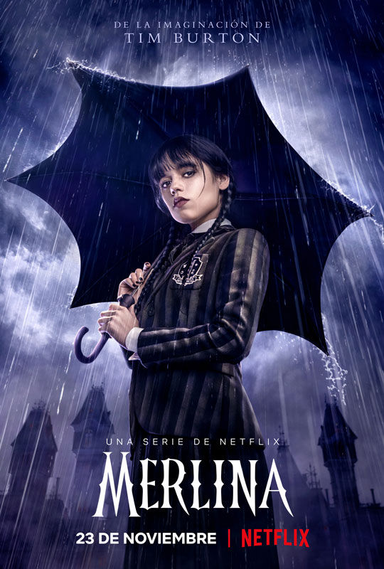 La serie de Merlina, Tim Burton, presenta fecha de estreno y póster