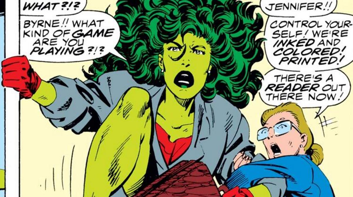 She-Hulk y otros personajes que rompen la cuarta pared en Marvel
