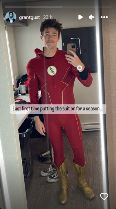 Grant Gustin viste por última ocasión el traje de The Flash