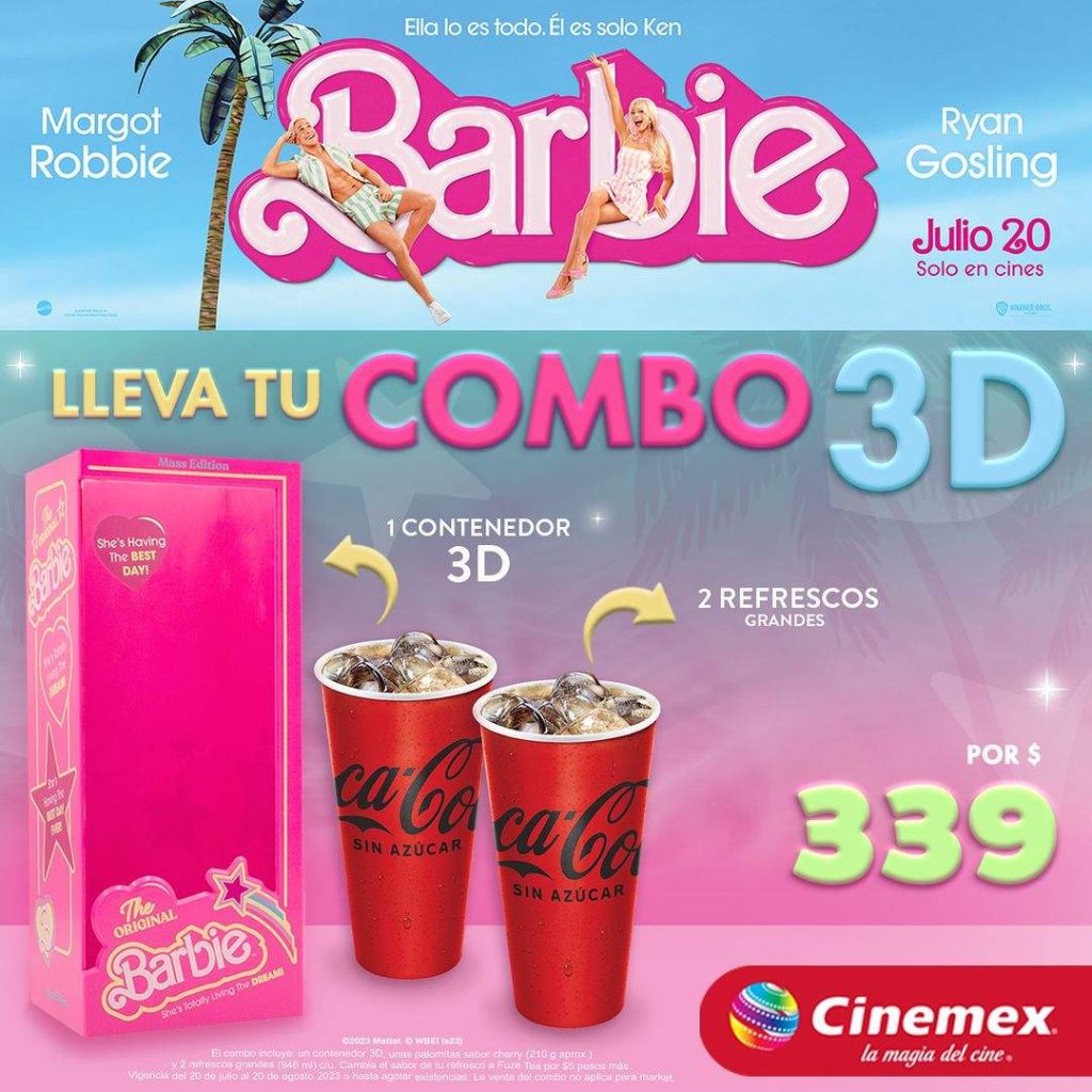 Palomera de Barbie en Cinemex: precio y fecha de venta